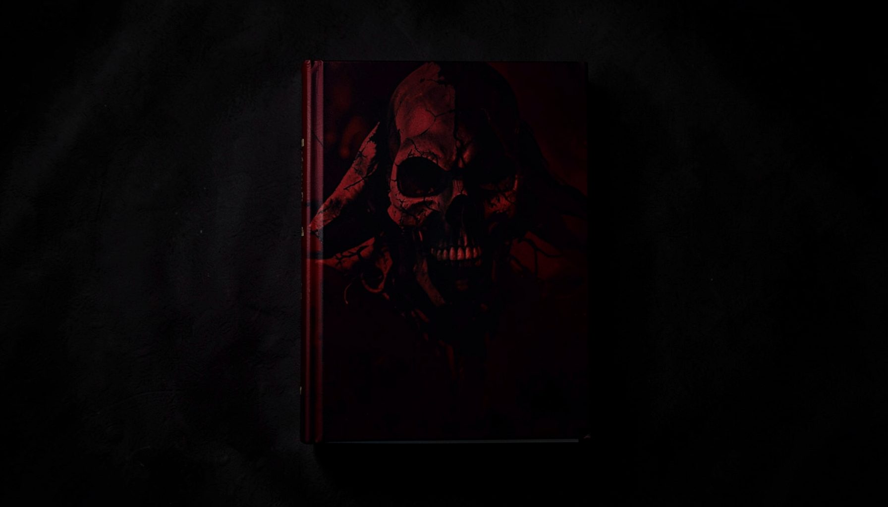 A shadowy book cover in deep reds and blacks, evoking horror and the undead